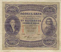 Norway 100 kroner 1901-1945 front