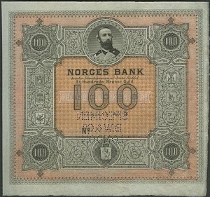 Norway 100 kroner 18771899 front