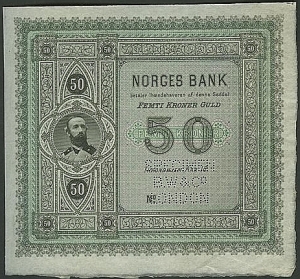 Norway 50 kroner 18771899 front