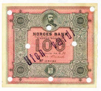Norway 100 kroner 1877-1898 front